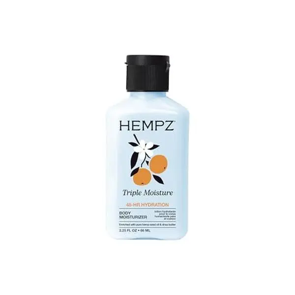 HEMPZ Body Lotion Triple Moisture - Whipped Crème Daily Moisturizing Cream, Shea Butter Hand and Body Moisturizer - Hemp Lotion - Skin Care Products, Hemp Seed Oil - 2.25 oz.