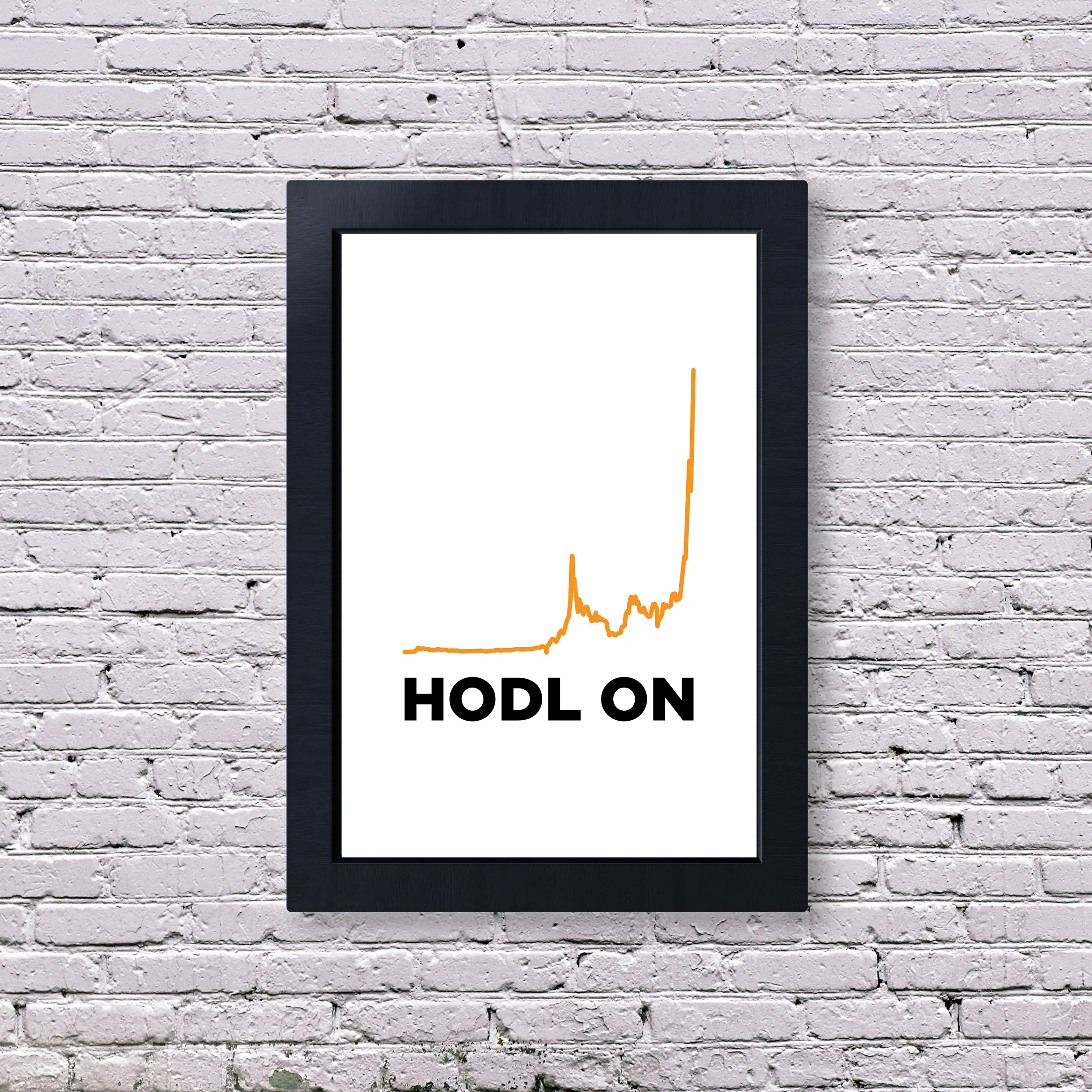 HODL ON Crypto Price Chart Poster | Matte Vertical Horizontal Print