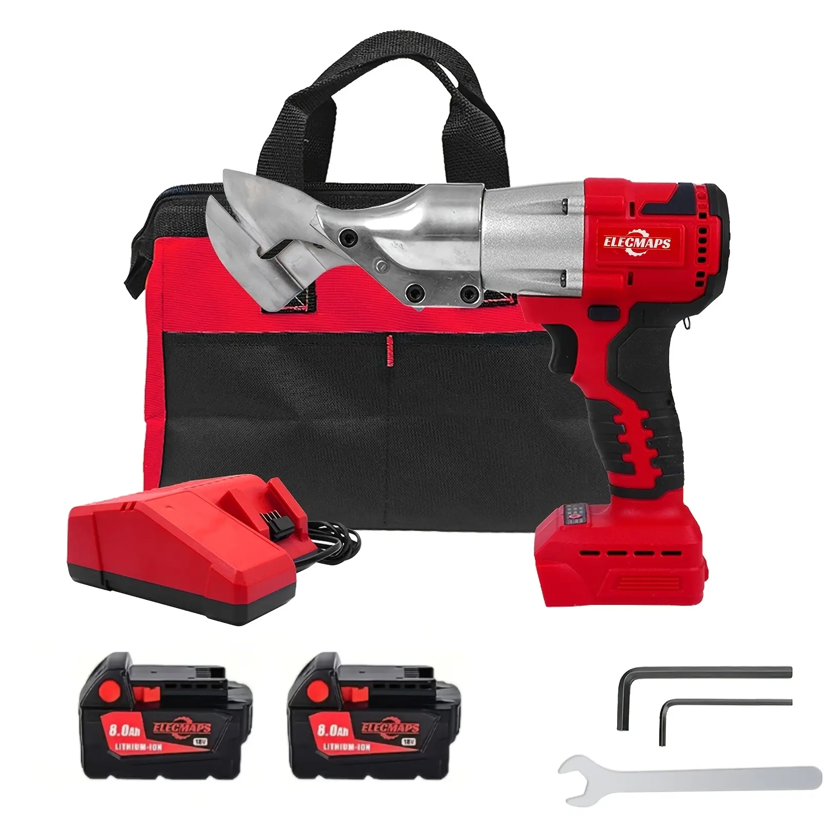 Tools + 2 batteries + 1 charger + bag