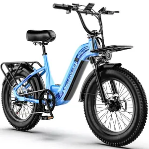 1000W Electric Bike,48V 20AH Removable Battery EBike,Electric Bike for Adults, 20" Fat Tire ebike, Adult Electric Bikes for Commute All Terrain   one year warrenty cybervelo C4