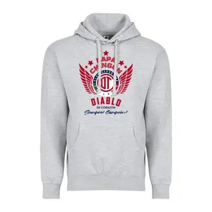 Toluca Adult Comfort Pullover Hoodie Papá Chingón Diablo de Corazón Siempre Campeón - Soccer Fan Apparel for Men