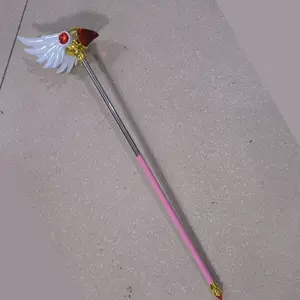 Brdwn Sakura Birds Head Womens Cosplay Telescopic Wand Chirstmas Gift