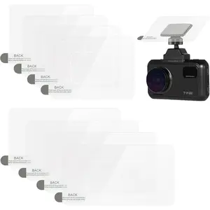 8 count Windshield Electrostatic Film for Dash Cam,  Adhesive Reflective Static Window Stickers, Clear Static Cling Films for Mounting DashCam, Scratch-Proof & -Free  Shield Decal