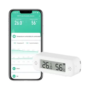 WiFi Thermometer Hygrometer: Temperature Humidity Sensor, Indoor Room Temperature Monitor with App Notification Alerts & Free Data Export, Remote Monitor for Bedroom (1-Pack)