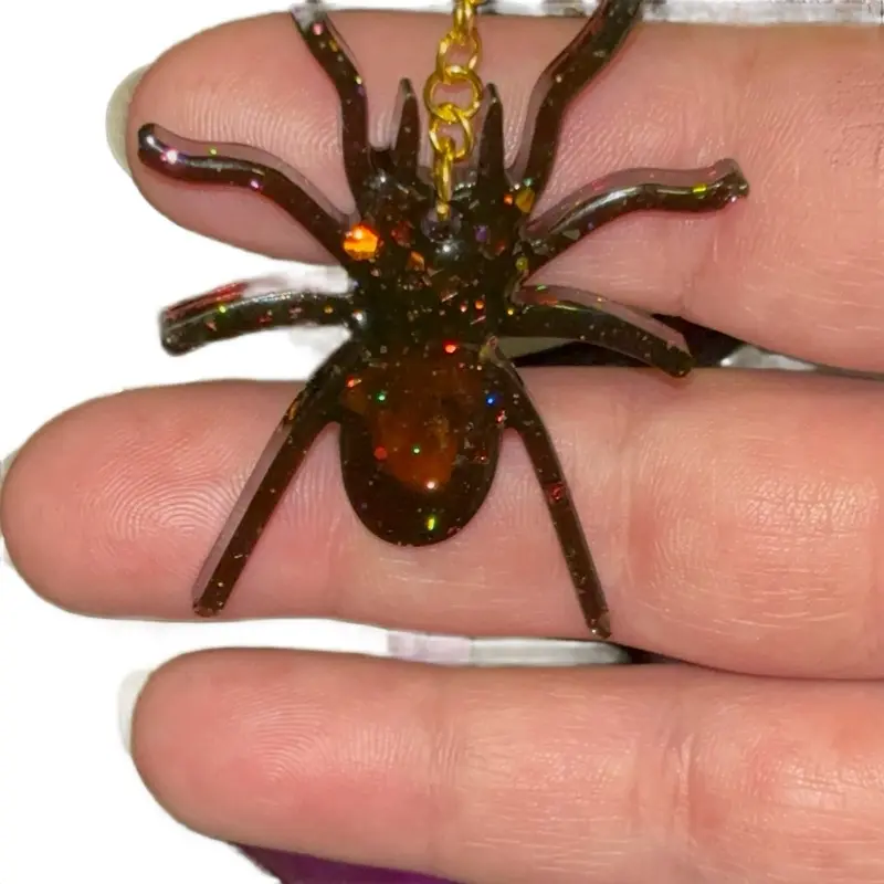 Spider Hook Earrings - Unique Design with Chain Attachment as Shown in the Image