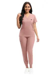 Pet Operating Room Short Sleeve Hand Wash Clothes Womens Pet Skin Management Nursing Wear Pet Groomer Isolation Gown Work Uniform Workwear