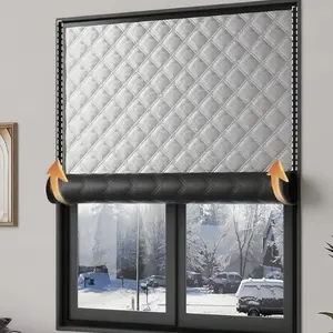Self-Adhesive Quilted Thermal Window Film – Thickened Winter Cold & Wind Blocking, Energy-Efficient Insulating Cover for Home Windows, Thermal Insulated Curtain