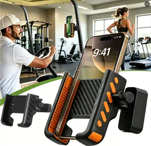 Magnetic Phone Holder for Gym / Golf Cart with Powerful Magnetic Base 360° Rotatable Design Compatible with EZGO/Club Car/Yamaha For 4-7" iPhone Samsung Ideal for Hand-Free Workout Recording Golf Cart Driving