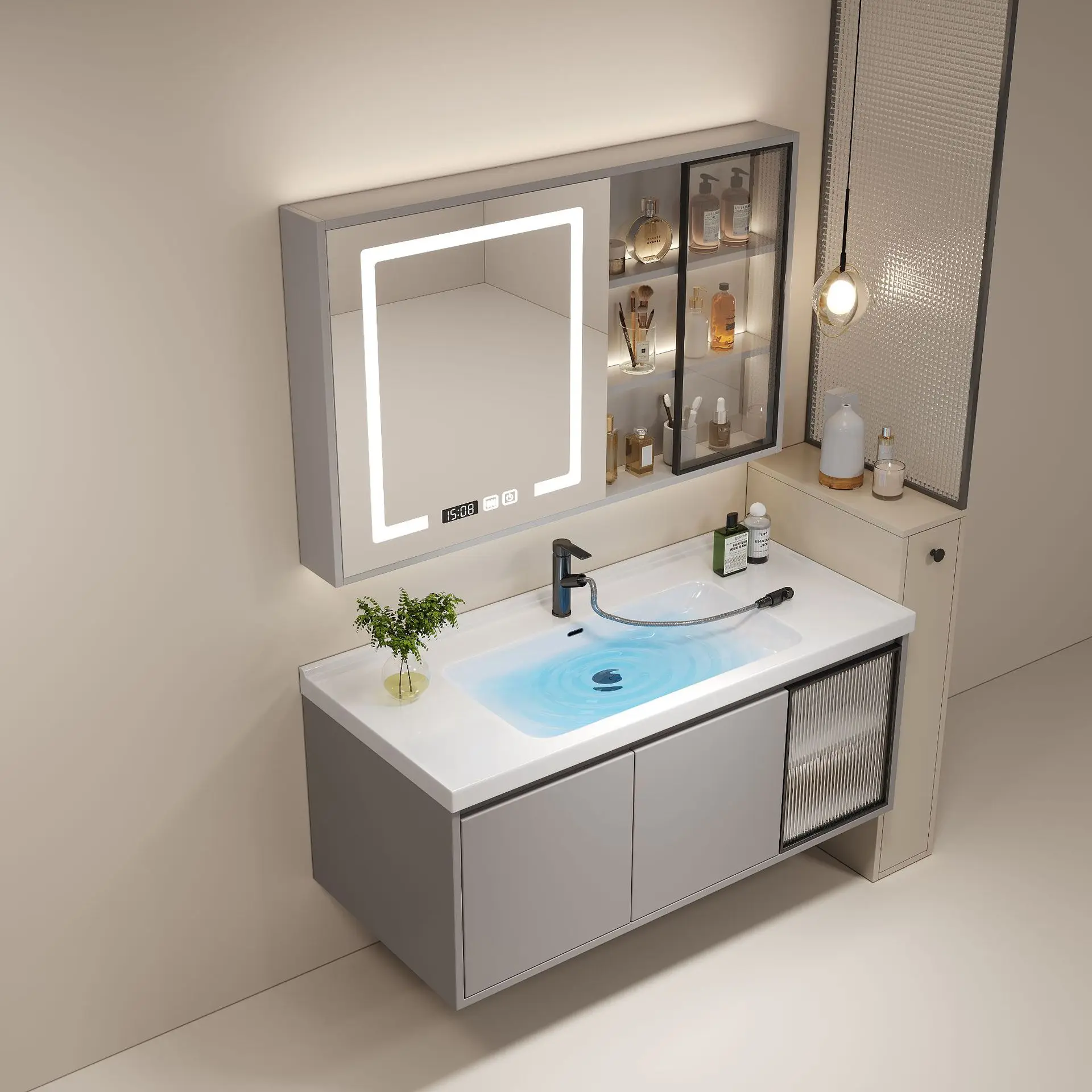 Elegant Bathroom Vanity With Sink Cabinet Combo for Sink and Storage
