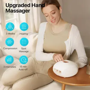 ALLJOY Electric Massage Machine for Arthritis and Carpal Tunnel Relief, Pro Hand Recovery Heat Plus Vibration Plus Compression, 3 Modes Warm Up