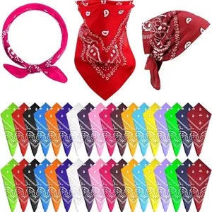18pcs Paisley Bandanas Assorted Cowboy Bandanas Unisex Novelty Print Head Wrap Scarf Wristband for Adults and Kids ,Vintage scene accessories