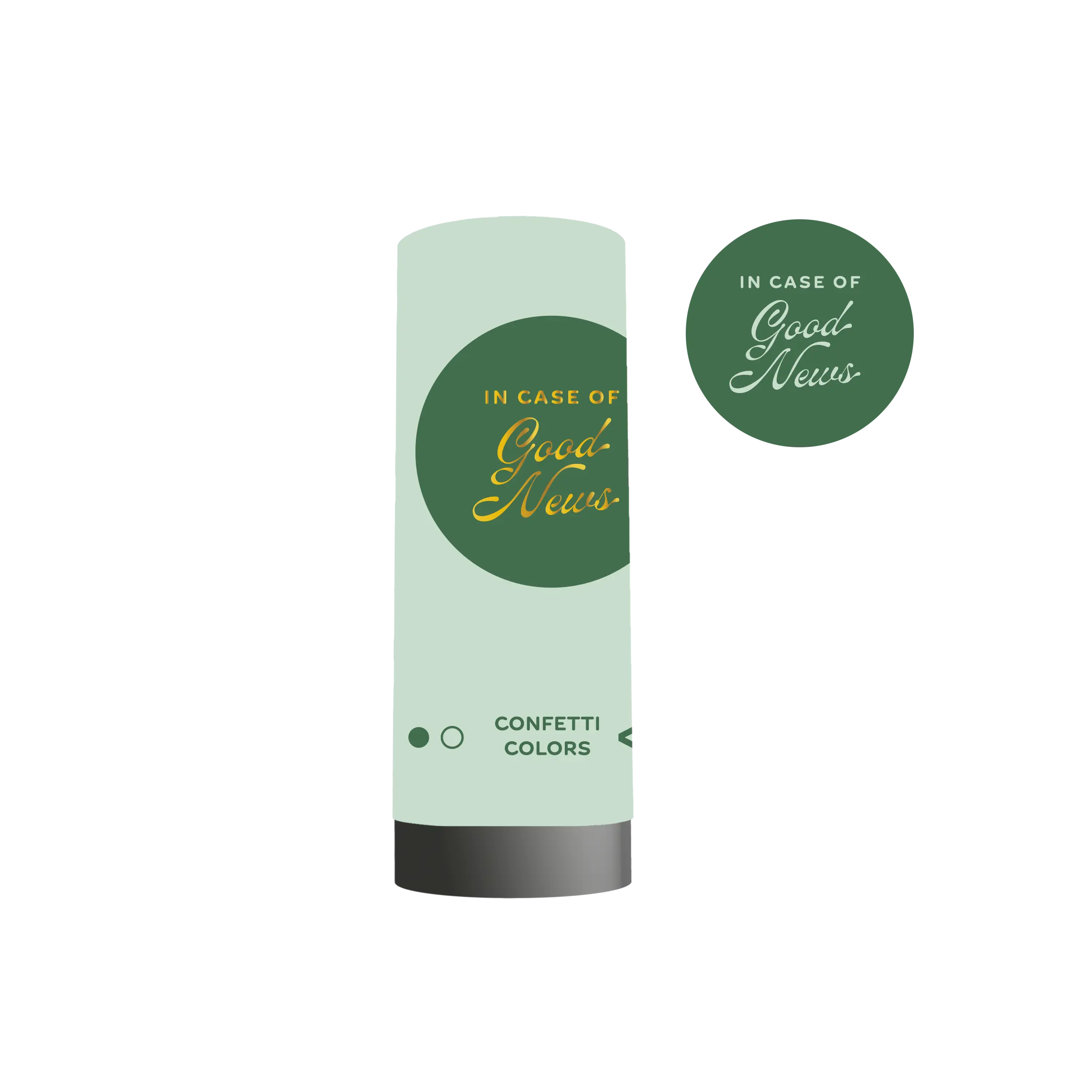 In Case of Good News Confetti Popper- Green