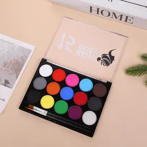 15 Color Water-Soluble Body Paint, Quick-Dry Easy Wash Face & Body Paint, High Saturation Colors for Music Festivals, Halloween, Stage Makeup