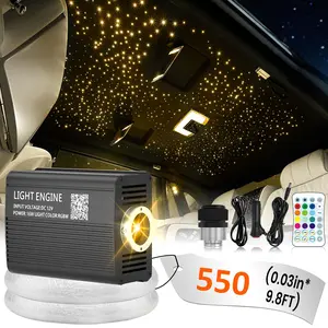 500/550pcs 0.03in 6.5ft/9.8ft Carheadliner Twinkle Fiber Optic Starlight Kit Car Headliner Home Bedroom Ceiling Home Theater KTV Party Romantic Decor Lamp