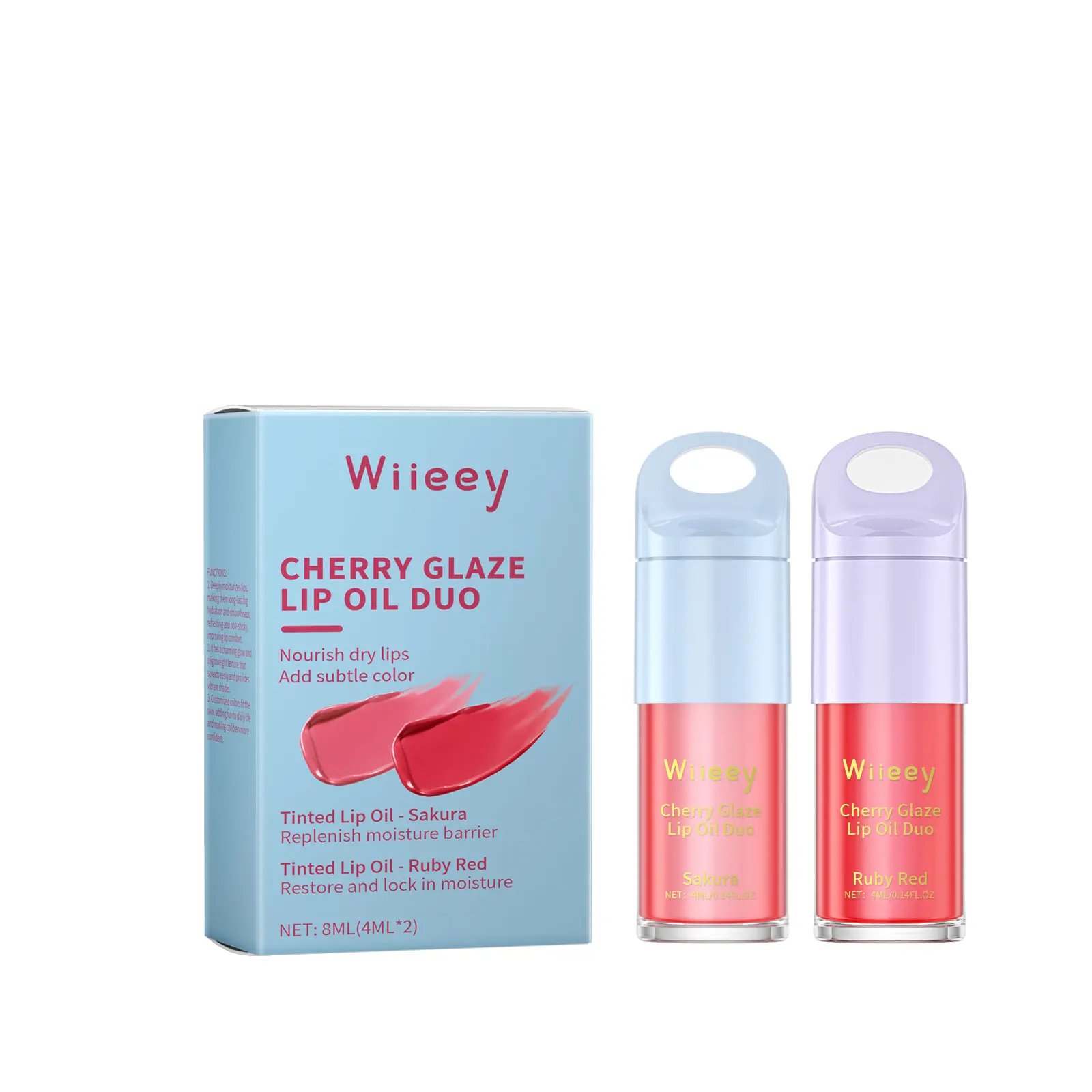 Wiieey Children's Moisturizing Color Lip Glaze Set Gentle Color Moisturizing, Nourishing And Brightening Lip Color Children's Lip Glaze
