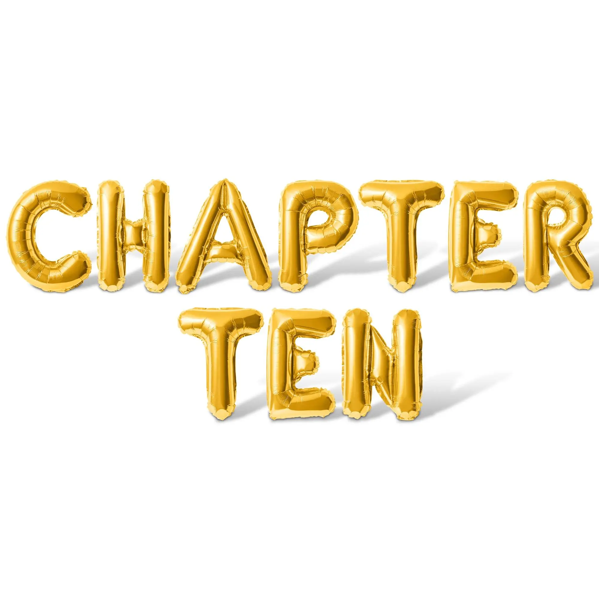 Letter Balloons - CHAPTER TEN 16" Inch Alphabet Letters Foil Mylar Balloon 10th Birthday Party Banner