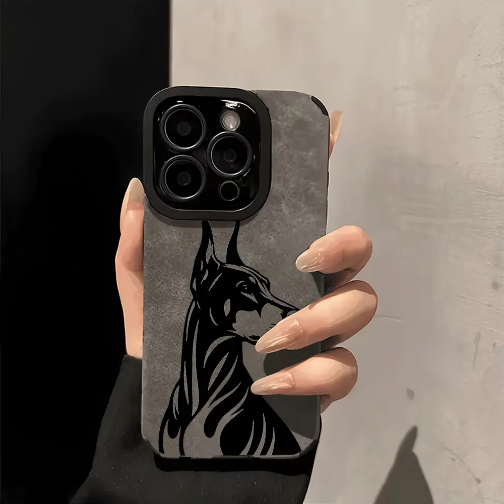 Stylish Doberman TPU Smartphone Case - Protective Cover for iPhone Models, Ideal Gift for Romantic Partners, Suitable for Key Occasions, Protection summerwins