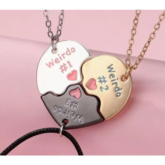 Pink Drip Oil Love Necklace