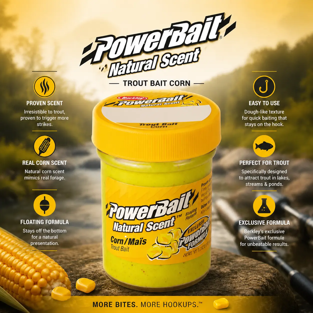 Berkley PowerBait Natural Scent Trout Fishing Dough Bait