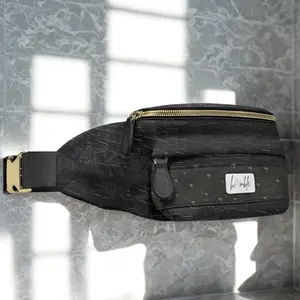 Luxe Italian Artisan Belt Bag - Eco-Luxe Multi-Pocket Design with Adjustable Strap & HUMBLE Drip Logo, Limited Availability