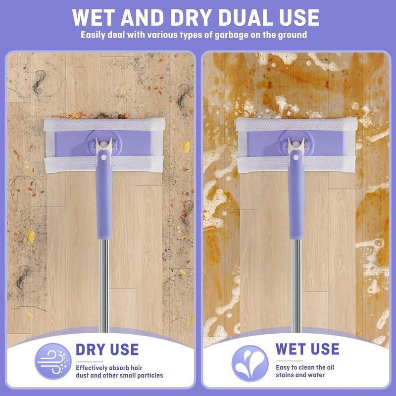 [Free Shipping]No-wash Mop, Uses Disposable Face Towel, Hands-Free Replacement, Dry and Wet Multi Surface Floor Cleaner, Bathroom Cleaning,home essentials,bathroom accessories,bathroom decor set,peach mycintre,herbal diffuser,diffuser,dopamine decor