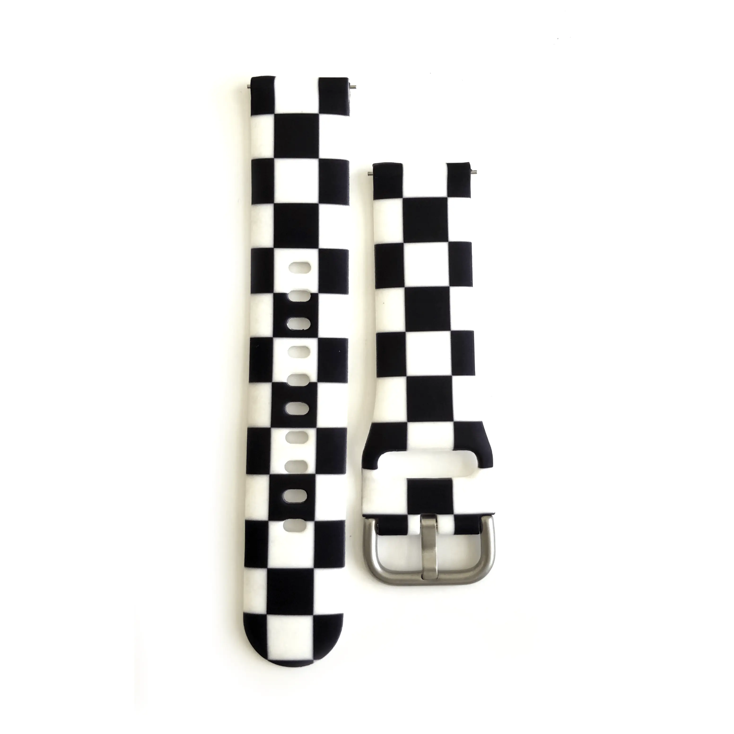 Black and White Checkered Watch Band for Fitbit