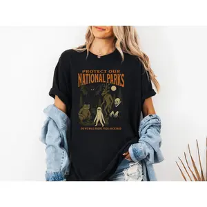 Mothman Shirt, Cryptid tshirt, Cryptidcore aesthetic, Wendigo tee, Weirdcore Vampire gifts, Folk Horror Clothing, Alt National Park Shirts