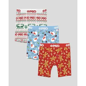 PSD Youth Boy's Snow Day Boxer Brief 3 Pack - Soft, Breathable and Stretch Comfortable Underwear