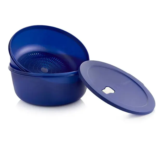 Tupperware Blue Crystal Wave with Colander