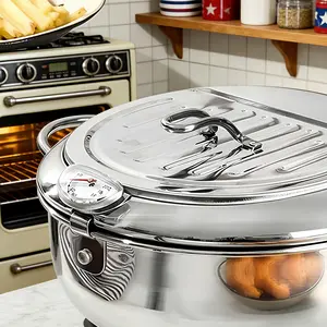 Fried Chicken Essential Non-Stick Deep Fryer Pan with Lid & Oil Rack Includes 5 Free Gifts for High-Quality Cooking filtration deep fryer pot