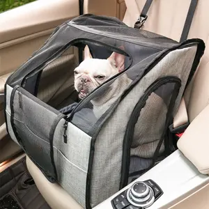 Duolemi Foldable Pet Cage, Portable Waterproof Wear-Resistant Dog Cat Crate, Breathable Non-Slip Travel Kennel for Car