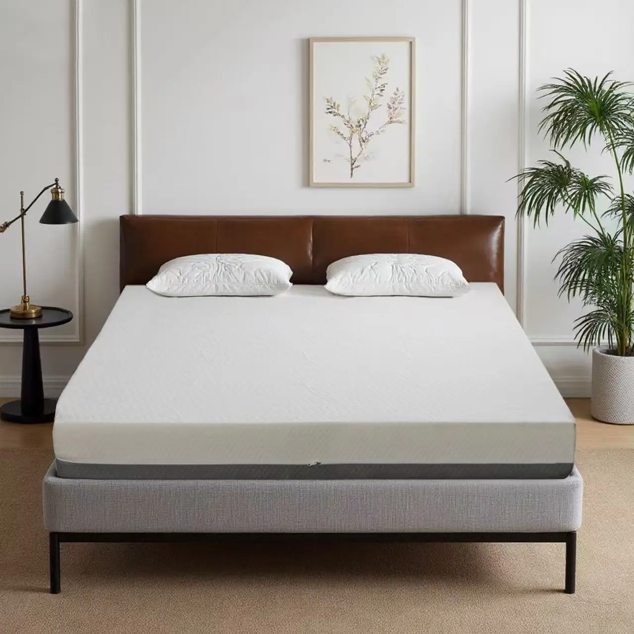 Cooling Gel Memory Foam Mattress, 7-Zone Ergonomic Support, Medium Firm Mattress in a Box, Breathable Pressure Relief Foam, Fiberglass-Free, Full Queen King Size