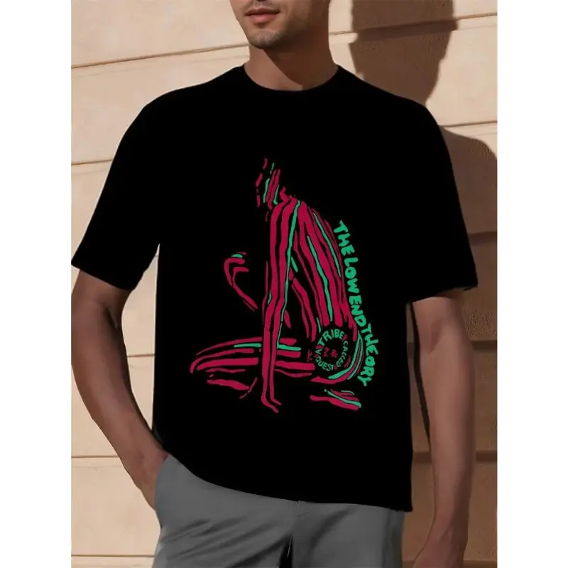 A Tribe Called Quest The Low End Theory Men's Graphic T-Shirt - 100%25 Cotton 180gsm Hip Hop Tee with Vibrant Cartoon Artwork, Regular Fit Short Sleeve Casual Rap Music Fan Apparel for All Seasons, Rapper T Shirt, Allseasons Clothing, Hiphop Style Shirt