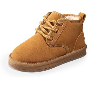 Dream Pairs Toddler Kids' Faux Fur Winter Ankle Boots - Zipper Closure, Warm Walking Footwear for Boys & Girls, Kids Shoes, Furry Shoes