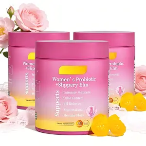 Women’s Daily Hawaiian Pineapple Feminine Balance Gummies, Slippery Elm Infused Probiotics, Maintain Healthy Vaginal Flora & Neutralize Intimate Odor