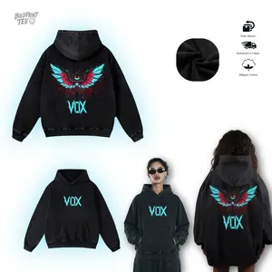 VOX Hazbin Hotel Wash Hoodie v2,Sweatshirt Oversized Vintage Pullover Unisex Hoodie Comic Shirt, TV Show Shirt graphic tees. Y2k Cotton Streetwear Top