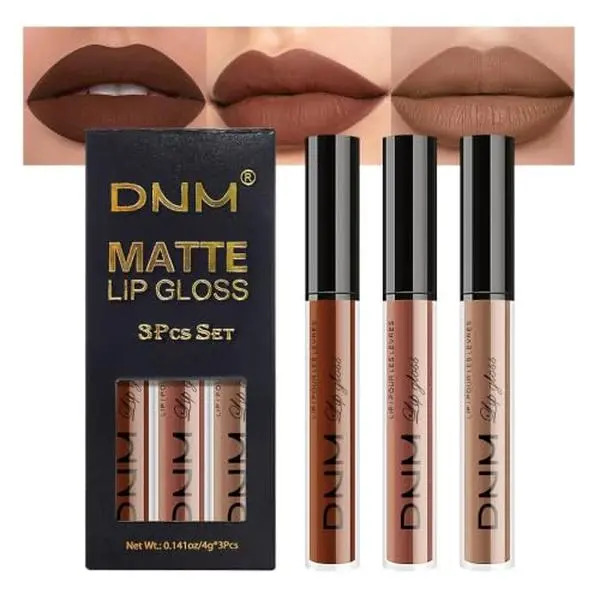 evpct 3Pcs Chocolate Red Brown Nude Matte Liquid Lipstick Lip Stain Sets for Women, Matte Lipstick Long Lasting Waterproof Permanent 24 Hours original, Magic Lip Sticks Pack for Halloween Daily Makeup