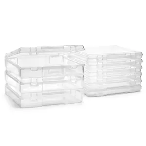 Sorbus 9 Piece Variety Size Clear Project Case Fits 12"x12"