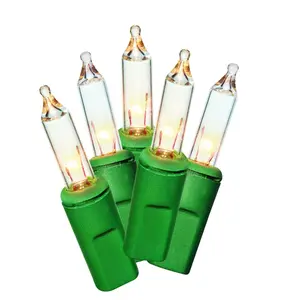 100-Count Clear Incandescent Mini Christmas Lights with Green Wire