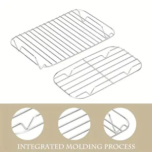 1pc Stainless Steel Square Steamer Rack - Multi-Layer Cooking & Baking Rack for Dumplings, Vegetables, Meat - Perfect for Air Fryer, Rice Cooker, Oven - Durable, Easy-Clean Design for Outdoor Camping, Hiking, Fishing