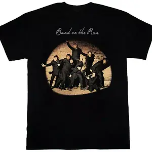 Paul McCartney Wings Band On The Run T-shirt, Metal Rock Hip Hop Sport Style Tee, Menswear Top