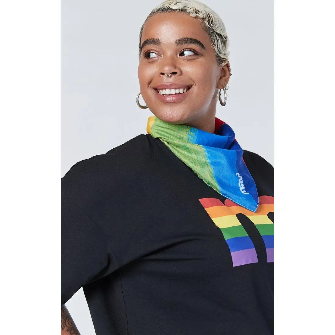 Chic Square Pride Colors Bandana, Year-Round Fashion Accessory for Scarves & Clothes Styling
