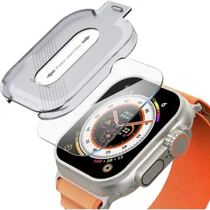[2 Pack] Tempered Glass with Auto Alignment Tool Kit, Screen Protector for  Watch Ultra 3 (2025) / Ultra 2 / Ultra 49mm, Easy Installation Ultra-thin Anti-Drop Protector for iWatch, Transparent