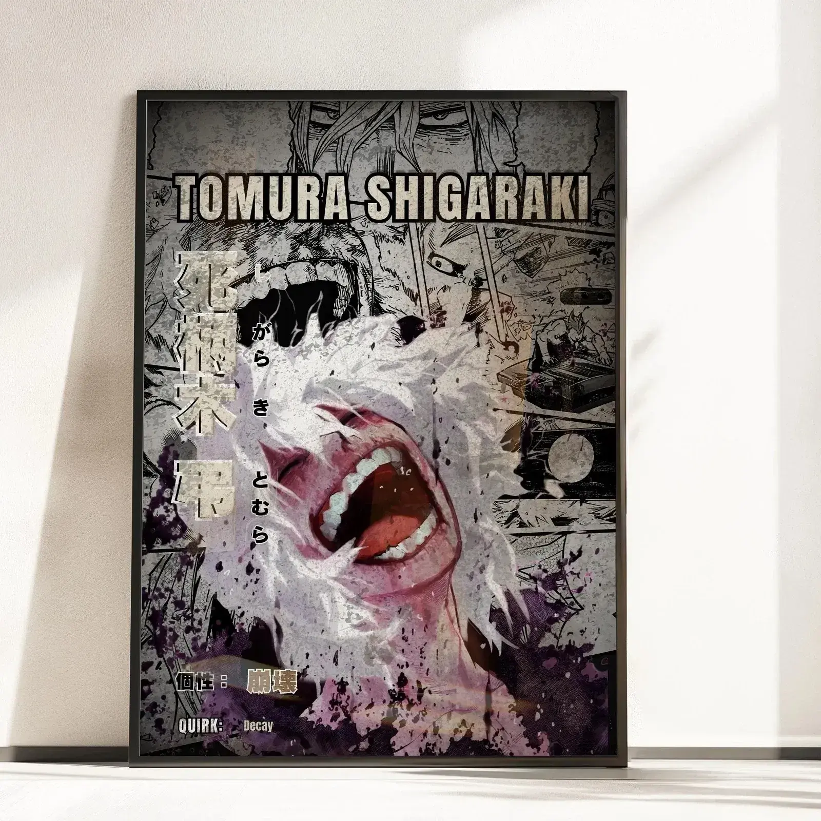 Tomura Shigaraki Poster Rise of Destruction BNHA Villain Art Print All Sizes