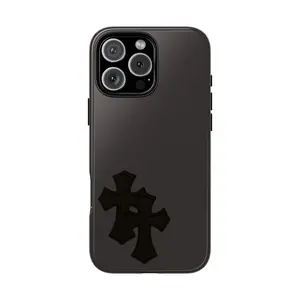 Gothic Chrome Hearts Phone Case y2k Cross Trendy Phonecase Dark Aesthetic iPhone 16 15 14 13 12 pro case Gift for Teen
