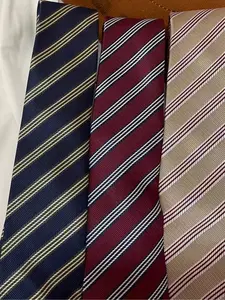 Men's Handmade Classic Multi-Color Striped Print Tie, Business & Casual Wear, Uniforms, Weddings, Gifts, All Seasons