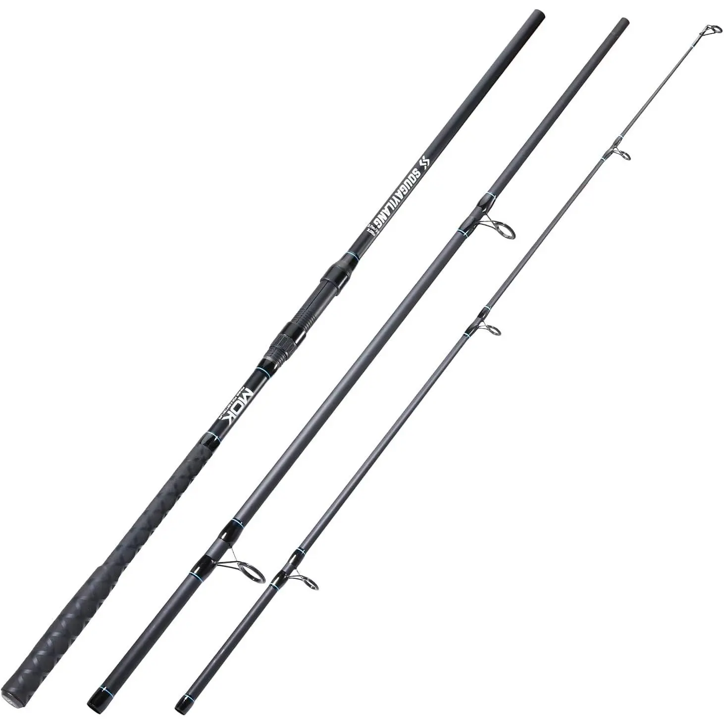 Spinning Fishing Rod, 3-, Carbon Catfish Rod with EVA Comfortable Handle for Catfish and Carp Fishing, Medium/Heavy Power, 9'0"/10'0"/11'0"