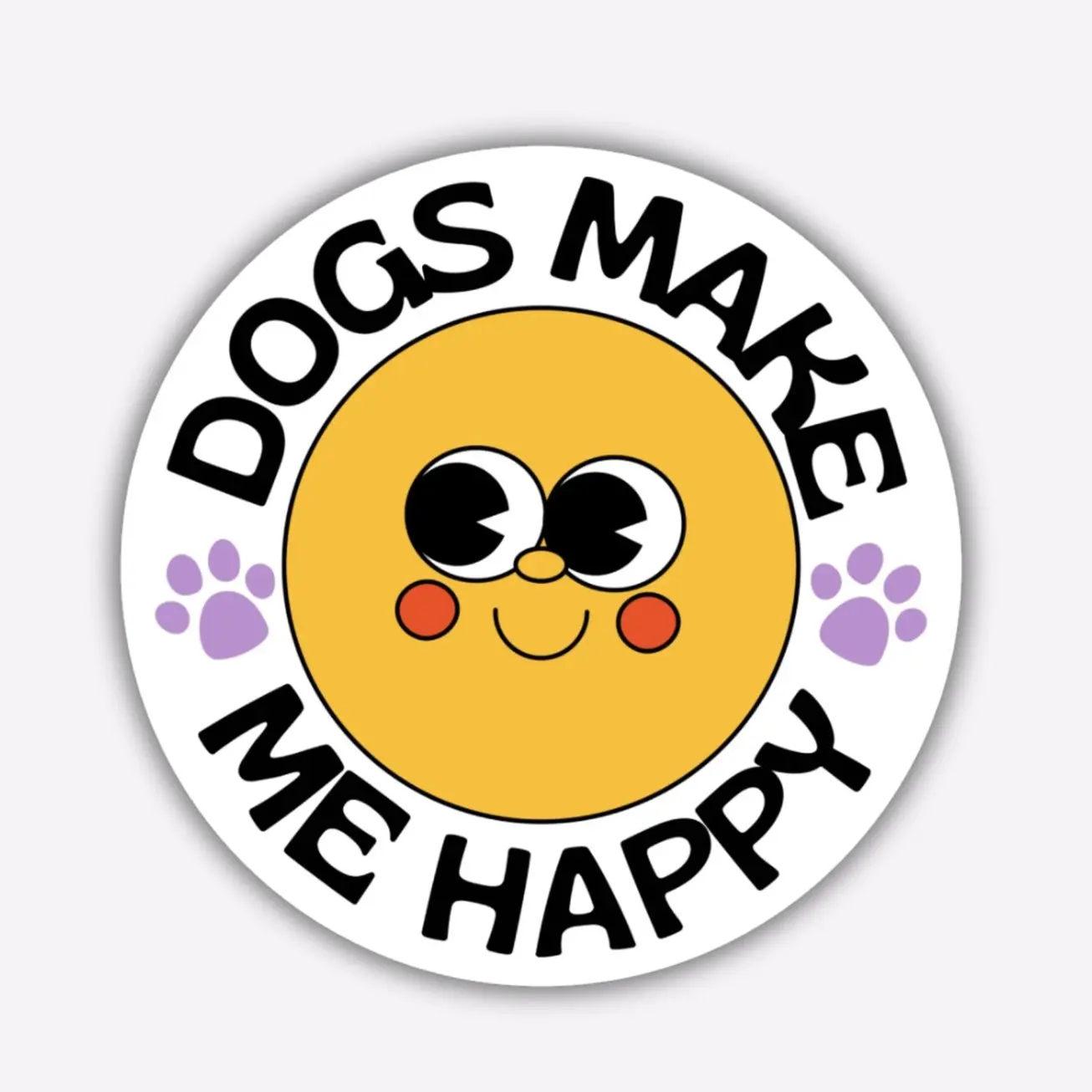 Dogs Make Me Happy Sticker