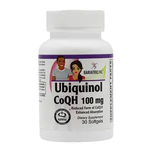 Ubiquinol CoQH Reduced Form of CoQ10 for Enhanced Absorption - Easy Swallow Softgels by BariatricPal
