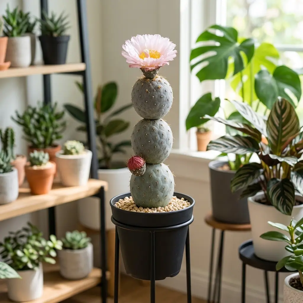 Tephrocactus Geometricus Bare Root Cactus, Unique Collector's Flowering Succulent, Easy-Care Desert Garden Plant